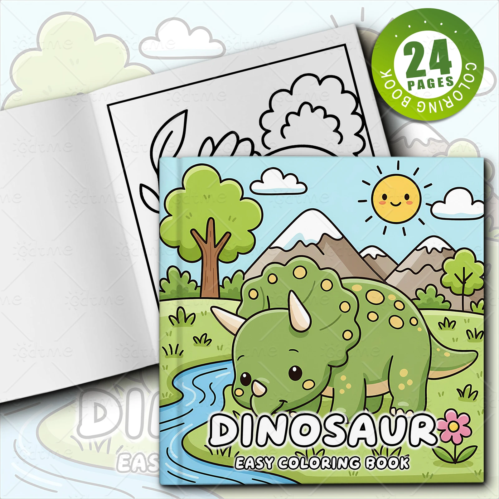 DINOSAUR-Malbuch für Erwachsene und Jugendliche mit niedlichen, gemütlichen täglichen Aktivitäten zur Entspannung (Cozy Spaces Coloring) – Detail 1