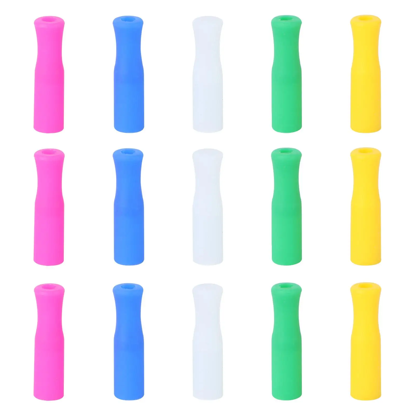 

25pcs Silicone Straw Tips Reusable Transparent Covers Soft Comfortable Heat Resistant Bar Accessories Kitchen-counter Items