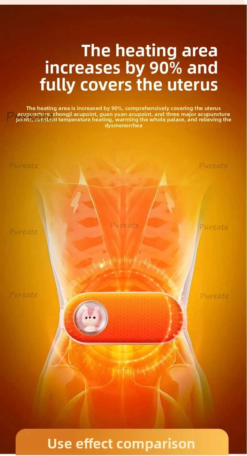 حزام البطن الدافئ لتخفيف الفترة، حزام دعم الخصر الساخن للنساء، ضغط ساخن، دفء البطن، جمال صحة المرأة #4