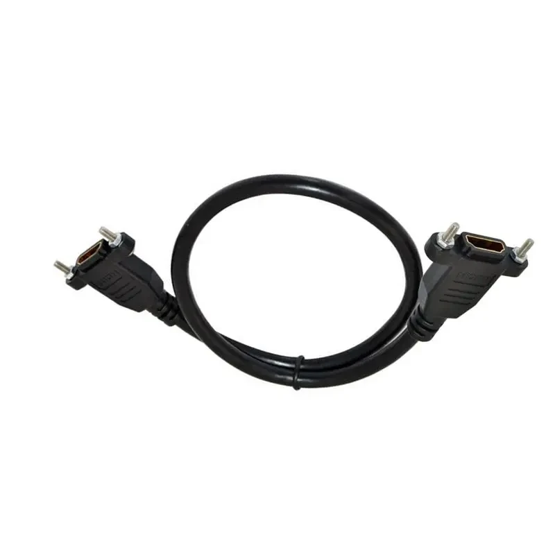 HDMI Compatible Male To Female 4K * 24 High-Definition Cable Extension Cable With Screw Hole Panel Cable 2.0 Version 60HZ