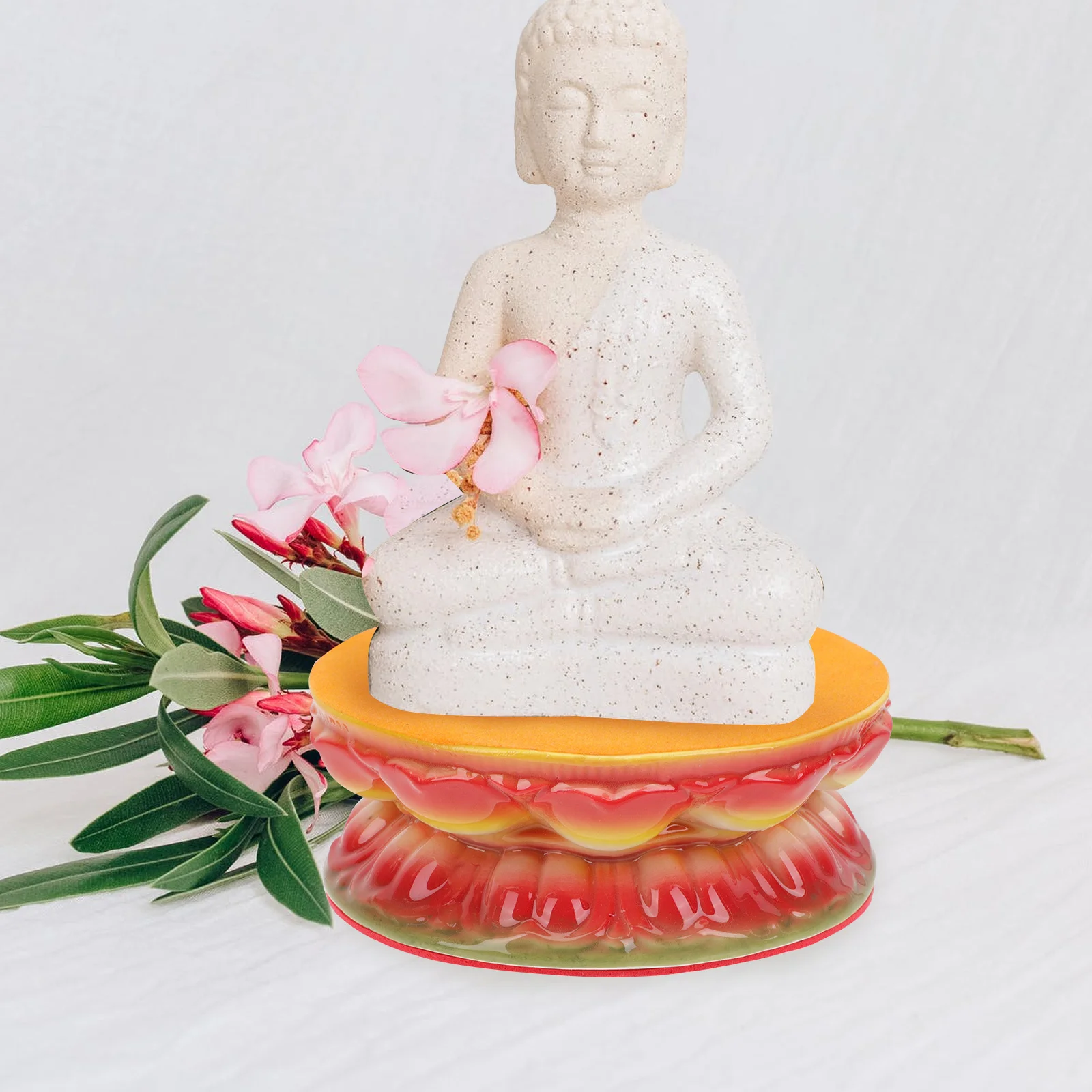 

Ceramic Avalokitesvara Base High Quality Buddha Holder Lotus Pedestal Sculpture Stand Desktop Ornament Statue Base for Home