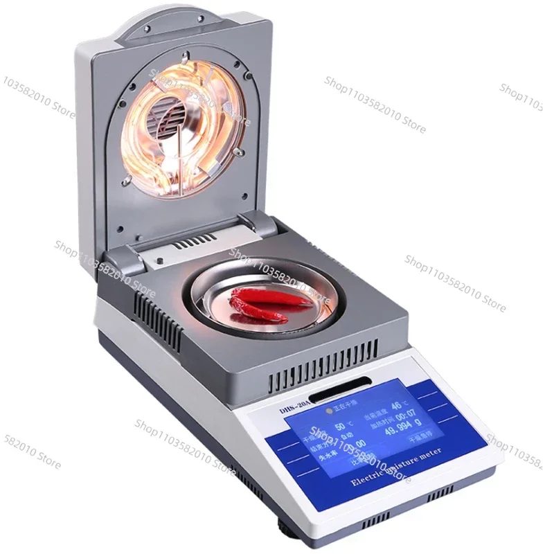 110g 0.001g High Precision Touch Screen Moisture Analyzer Laboratory Halogen Heating Moisture Analyzer Lab Moisture Tester