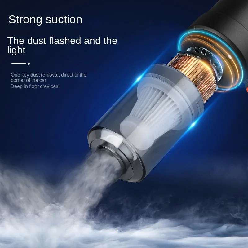 Bezprzewodowy odkurzacz samochodowy z dużym ładowaniem ssącym, przenośny, ręczny, zintegrowany domowy odpylacz o dużej mocy