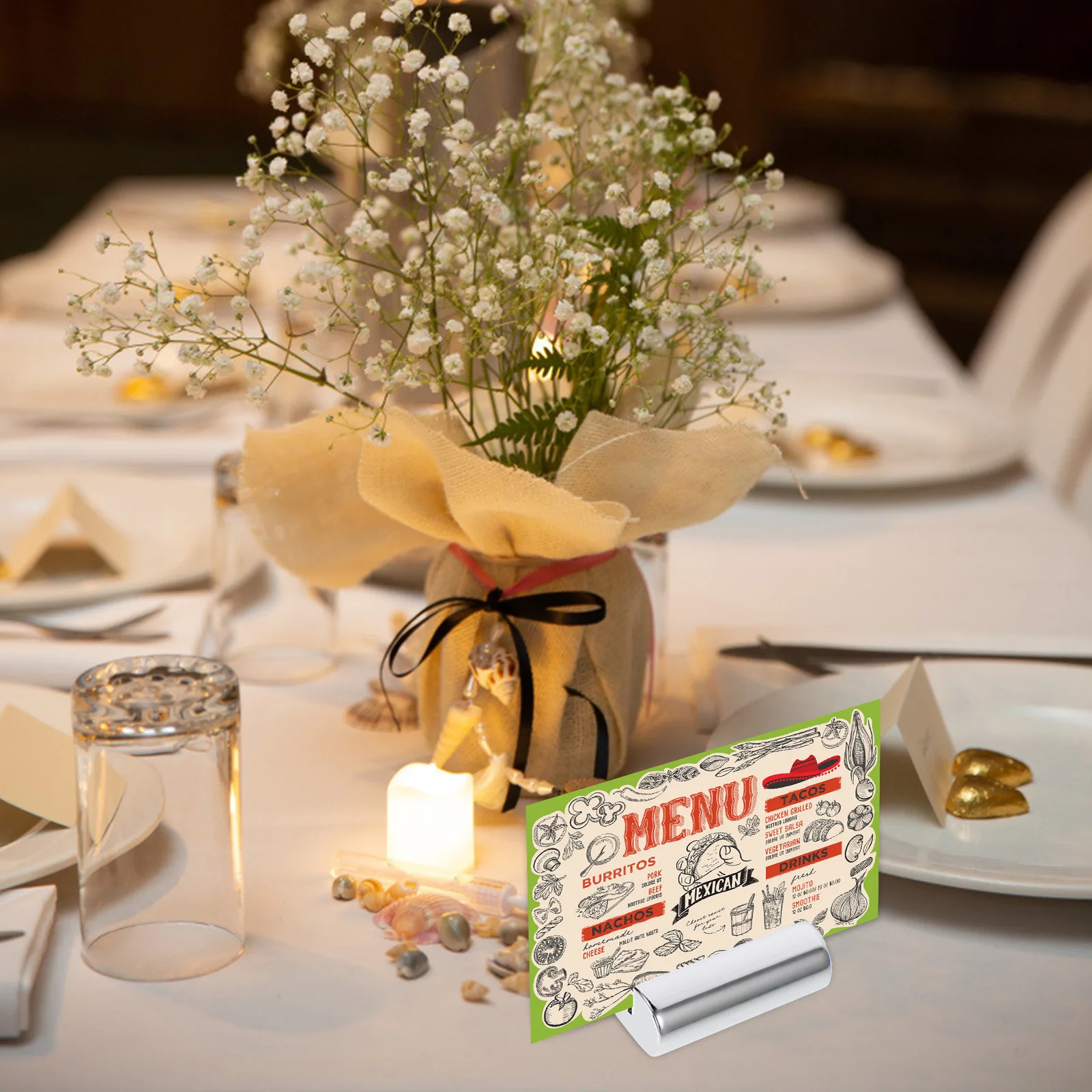 2 個の金属タグホルダー頑丈な価格ラベルクランプ小売店レストランオフィス展示会ディスプレイサインクリップ価格カード用