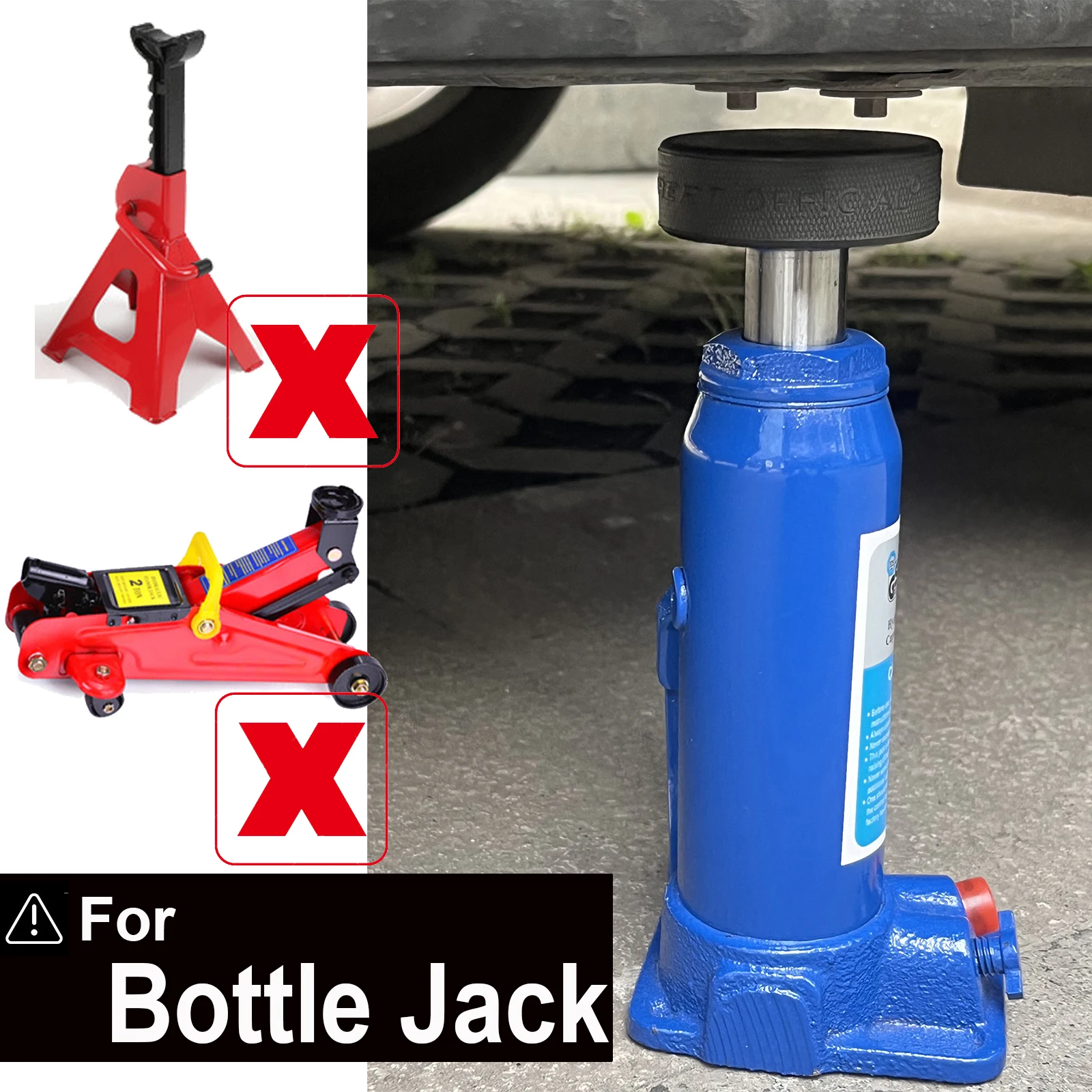 Garrafa de borracha Jack Pad, adaptador antiderrapante, bloco de suporte, ferramenta de elevação do carro para a maioria dos 2 Ton Bottle Jacks, Jacking Points Repair, 20mm