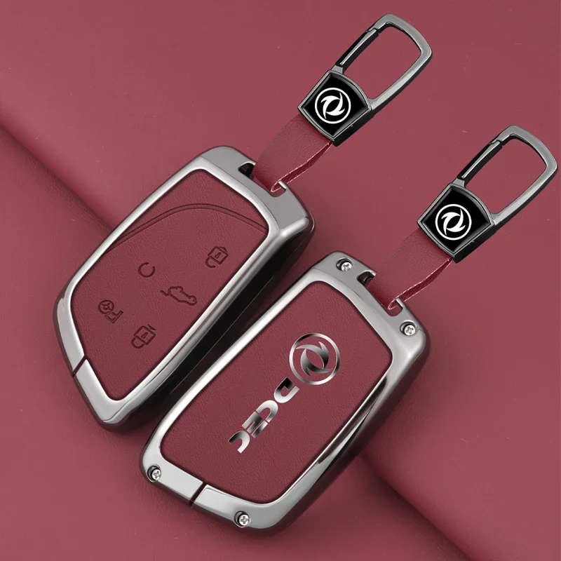 The new zinc alloy car key set is suitable for Dongfeng AEOLUS 2022 car remote control key protection shell keychain accessories