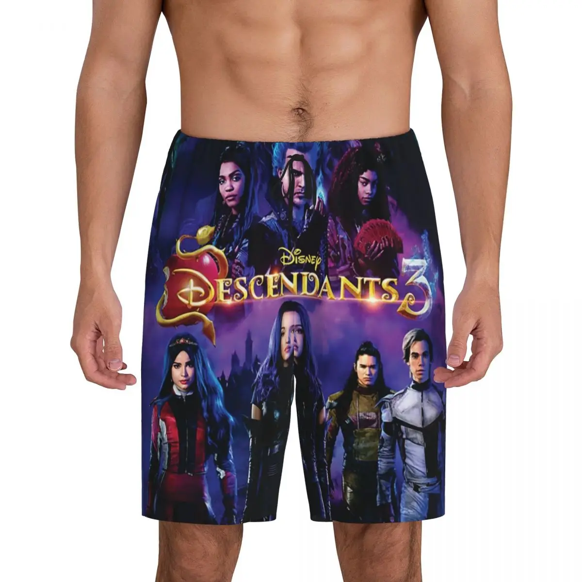 

Custom Print Men's Descendants Pajama Bottoms Fantasy Song And Dance TV Movie Sleepwear Pjs Sleep Shorts with Pockets