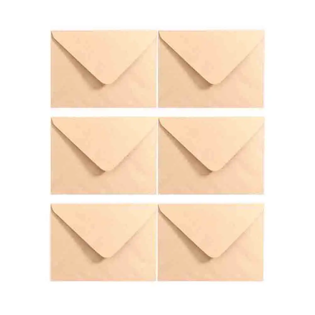 50Pcs Kraft Paper Color Envelopes Mini Blank Envelopes for Cards Letters Festive Celebrations Eye Catching Simple Fashionable