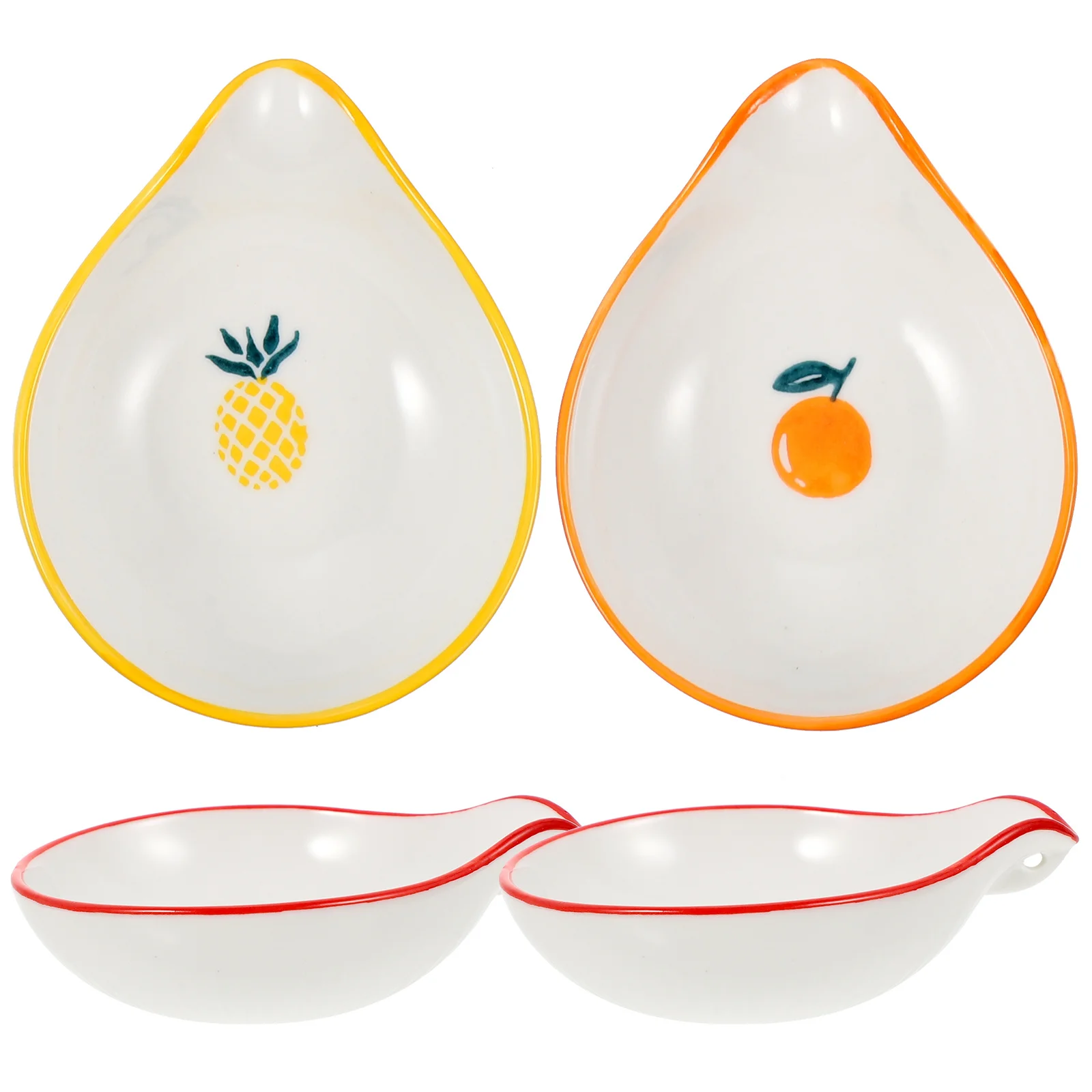 

4 Pcs Cooking Spoon Holder Saucer Serving Ceramic Rest for Kitchen Standing Heat Resistant