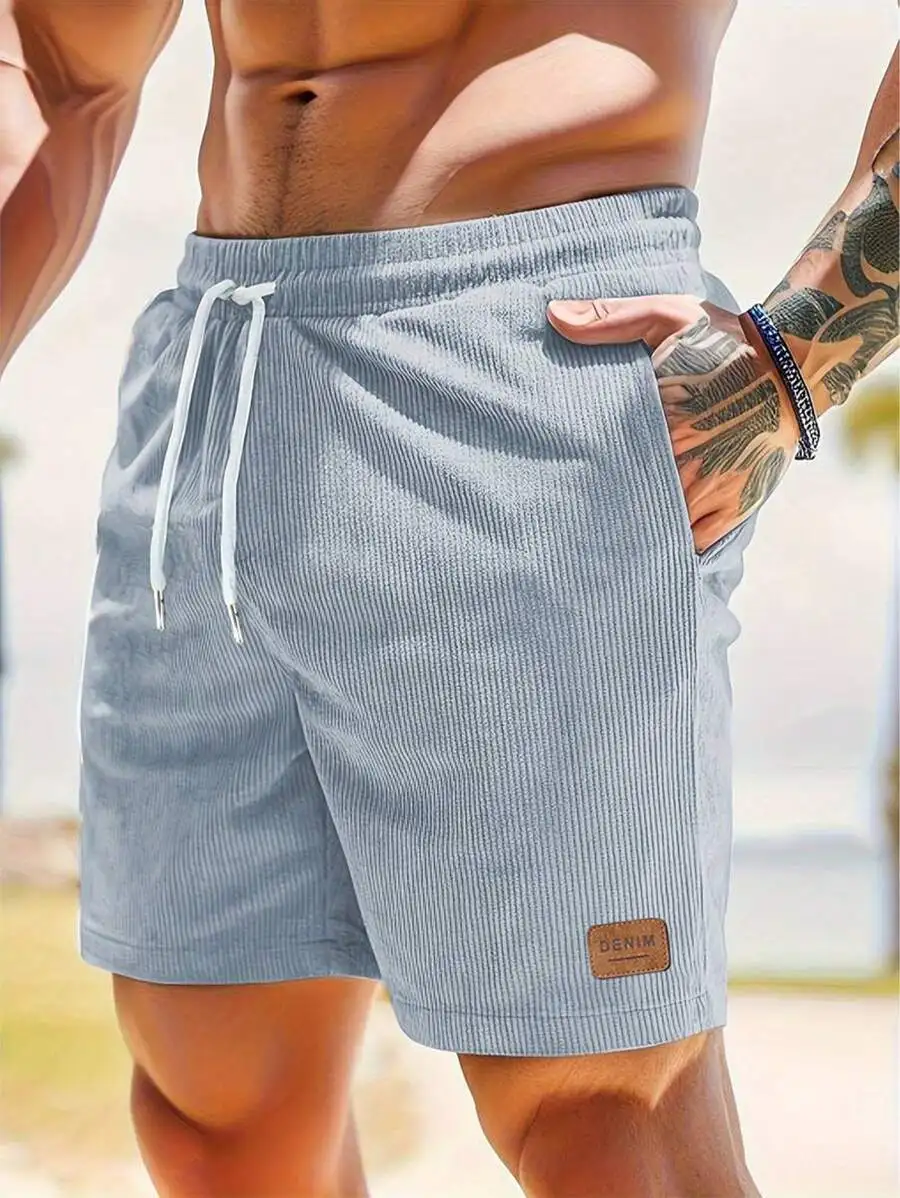 

Mens Loose Casual Summer Bermuda Shorts With Drawstring Waist