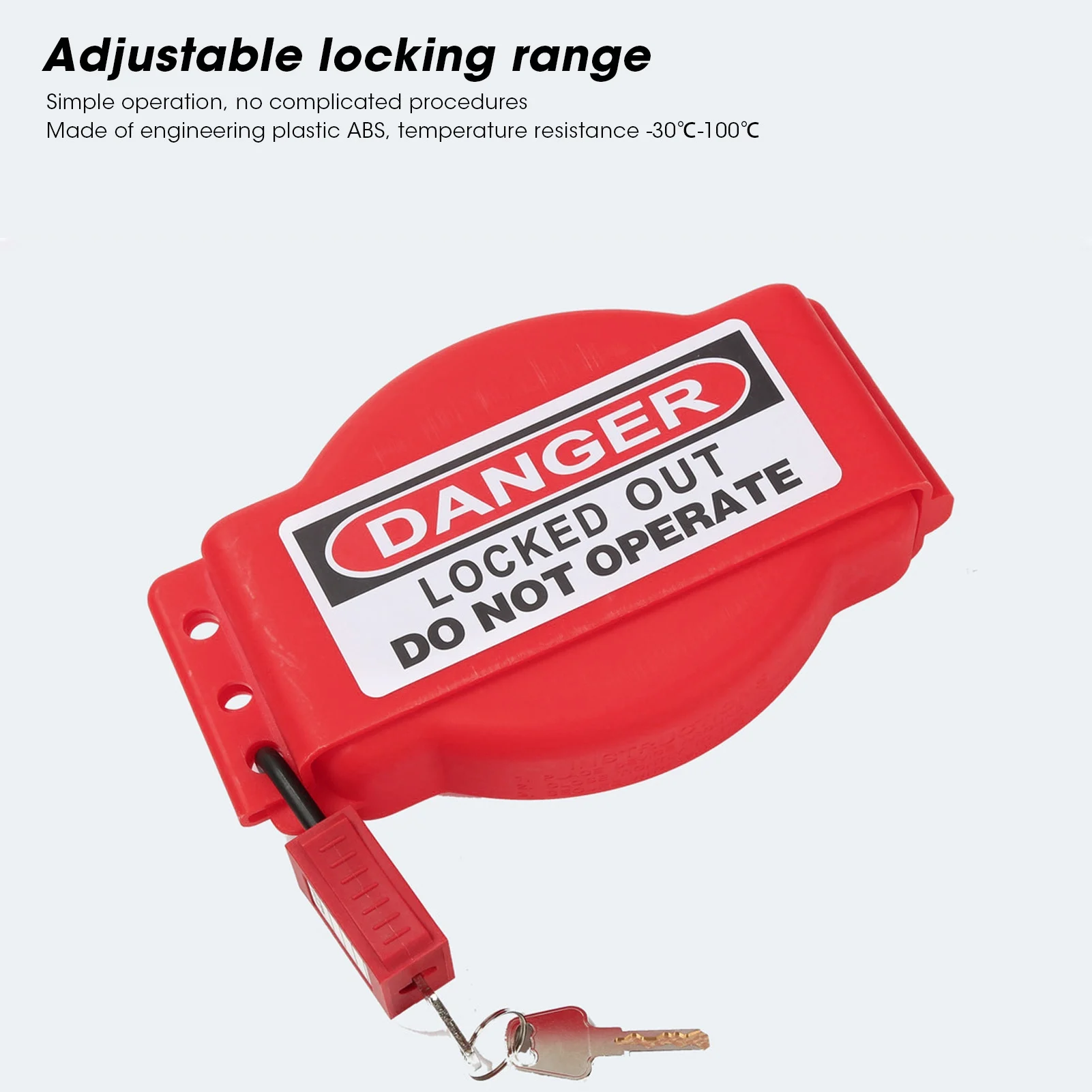 Industrial Safety Valve Locks Engineering Plastic ABS Gate Valve Lockout Device for Industrial for Chemical for Electric Power