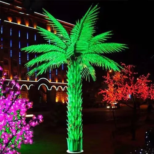 Artificial 4m Street Light LED Coconut Palm Tree Light Garden Decoration Led Lighted Palm Tree