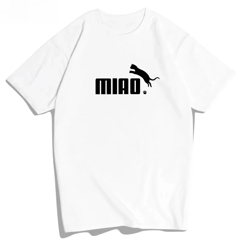 2026new trend hot men's clothing parody cat fun T-shirt style simple casual summer wear cotton sports casual short sleeved shirt