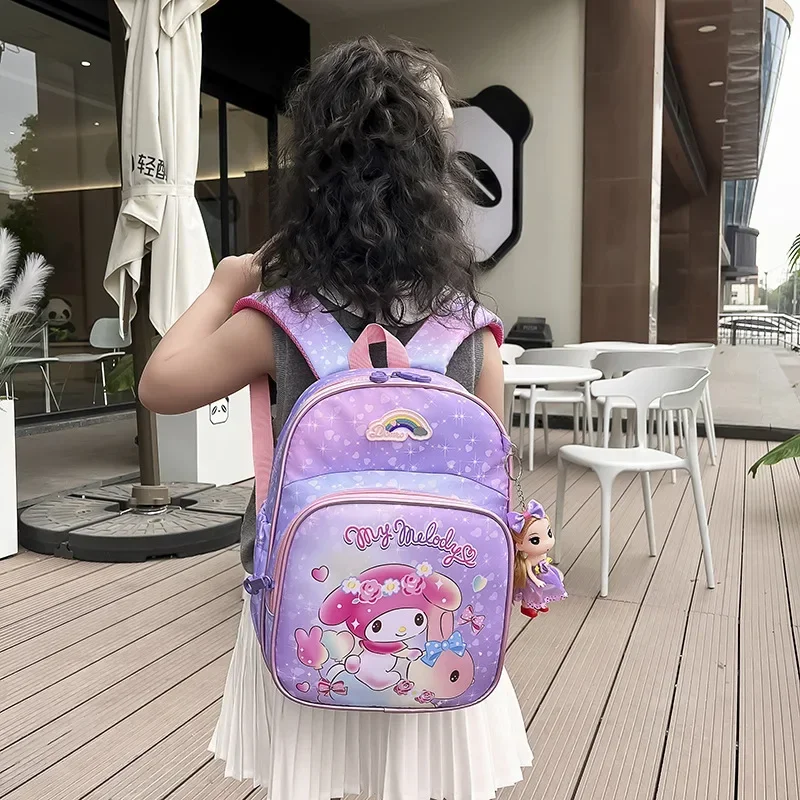 Sanrio Hallo Kitty Kinder Rucksack Kuromi Jungen Schult asche Cartoon Mädchen Umhängetasche Kindergarten Handtasche