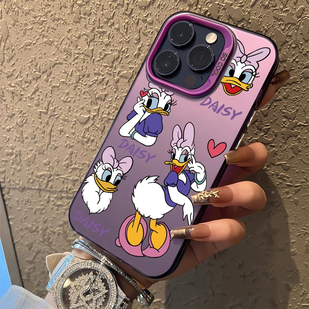 Disney Donald Daisy Duck Phone Case For iPhone 15 14 13 12 11 Pro Max X XR XSMAX 8 7 Plus Candy Matte Shockproof Back Cover