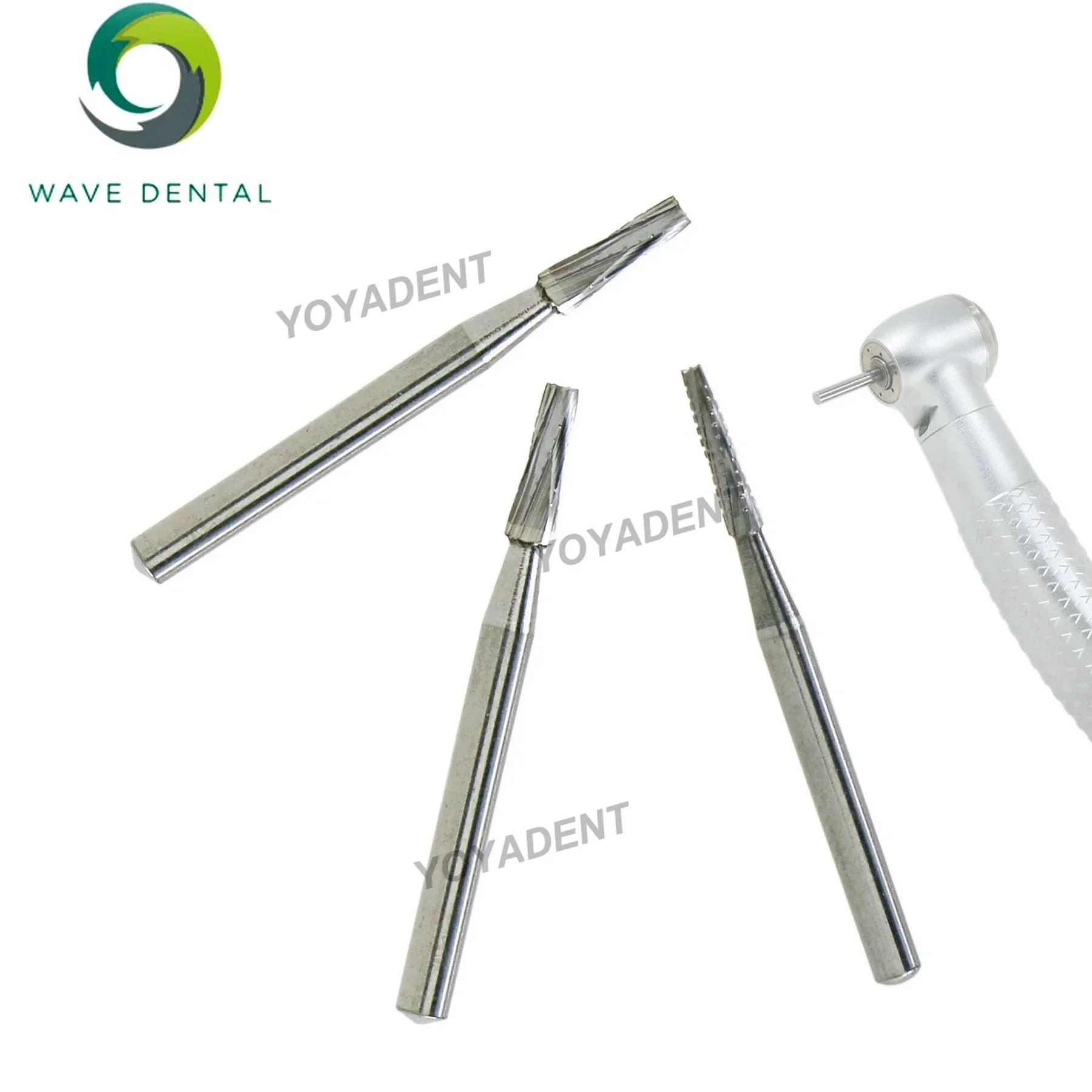 PRIMA WAVE Dental Carbide Burs Tapered Fissure Head FG Dental Burs Dentistry Drill For High Speed Turbine Handpiece 5Pcs/Pack