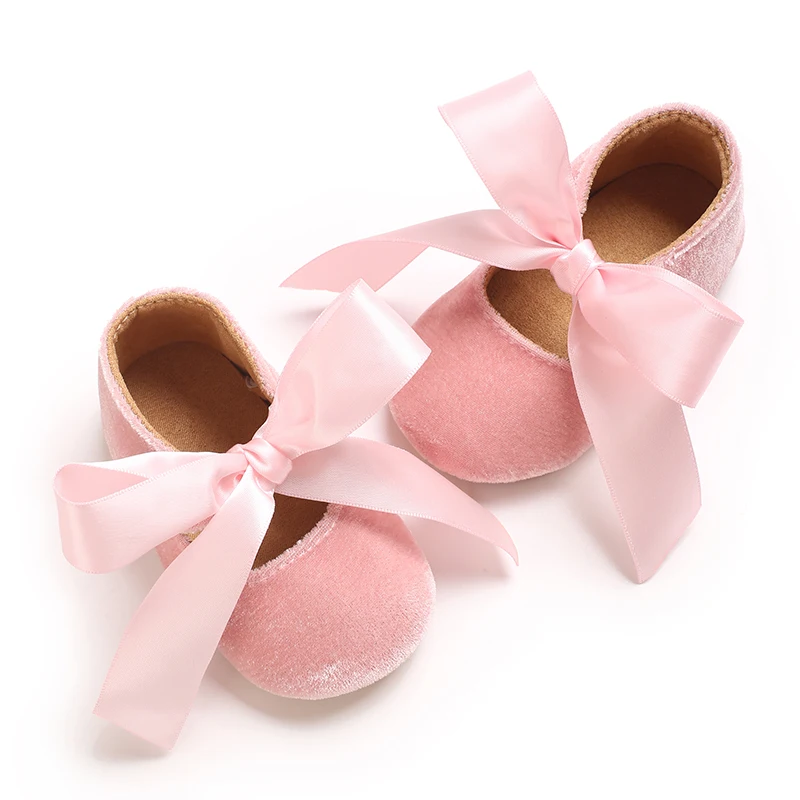 Trendy Cute Bowknot Ballet Flat Shoes For Baby GirlsLightweight Wear-resistant Flat Shoes For Spring AndAutumn