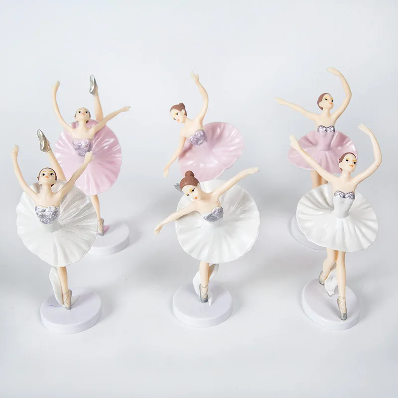 3 Stück Süße Ballerina Ballett-Thema Tortendekoration Tanzende Fee Kuchendekoration für Mädchen Geburtstag Babyparty Dekoration – Detail 4
