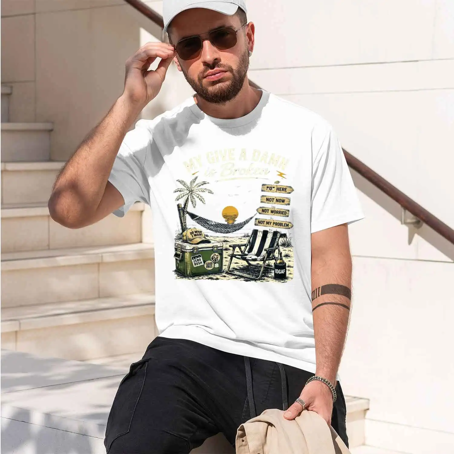 My Give A Damn Is Broken Life's Too Short To Pretend T-Sh Summer Short-Sved Breathable Sweat-Wking Versatile Trendy 2026 New Mod