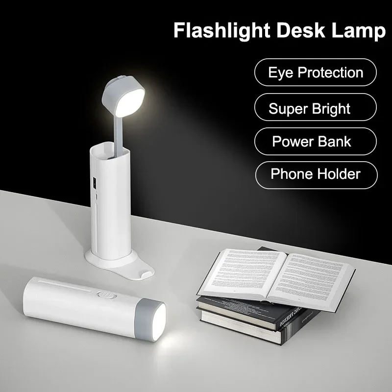 Foldable Desk Lamp LED Eye Protection Reading Light USB Charging Book Lights Outdoor Portable Flashlight For Emergency Lighting