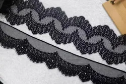 Width 13~17CM single side gauze eyelash lace embroidery lace dress material wedding dress home curtain stitching