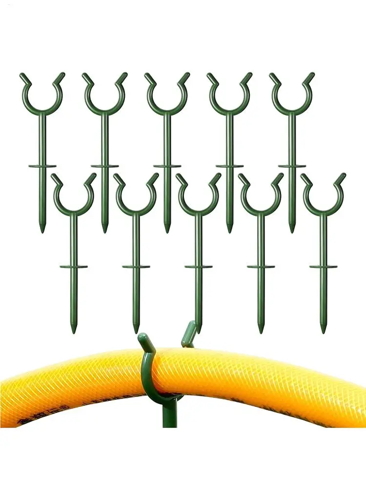 10Pcs Heavy-Duty Garden Hose Guide Stake With Stable Base Durable Outdoor Hose Support Stand Gardening Accessories