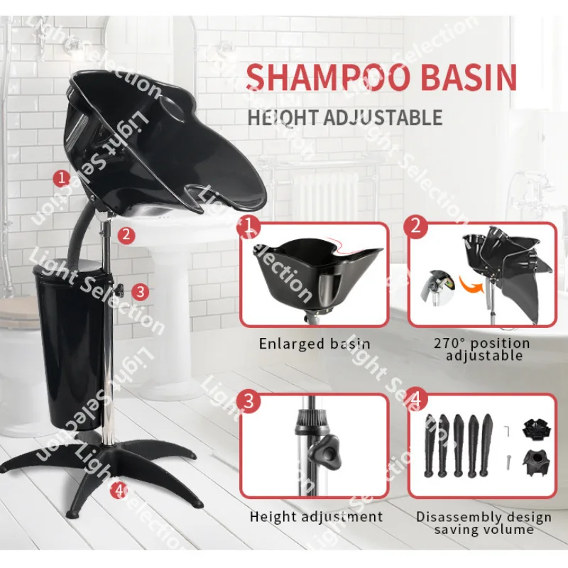 

mobile shampoo basin car flushing basin car elderly pregnant women seated shampoo cart