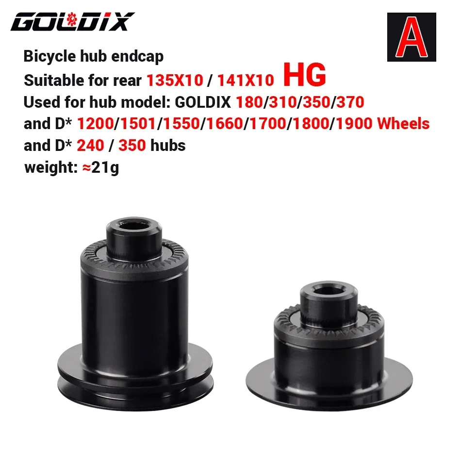 GOLDIX bicycle hub Adapter QR/THRU endcap 100X9 100X12 110X15 135X10 141X10 142X12 148X12 HG/XD/MS for 240 180 MTB/Road bike