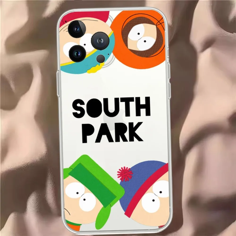 S-South Park Phone Case For iPhone 15 13 14 12 11 Pro MAX XR X SE XS iPhone13 14 Mini