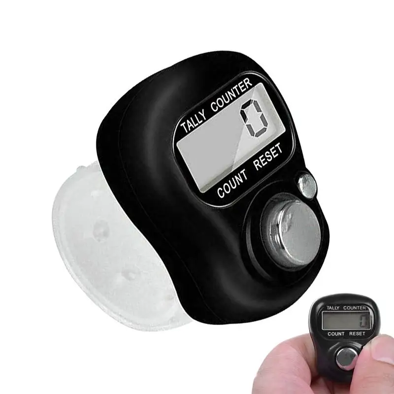 mini-ringvormige vingerteller LCD elektronische digitale telapparaat Elektronische vingerteller Ring 5-digitale kleur willekeurig