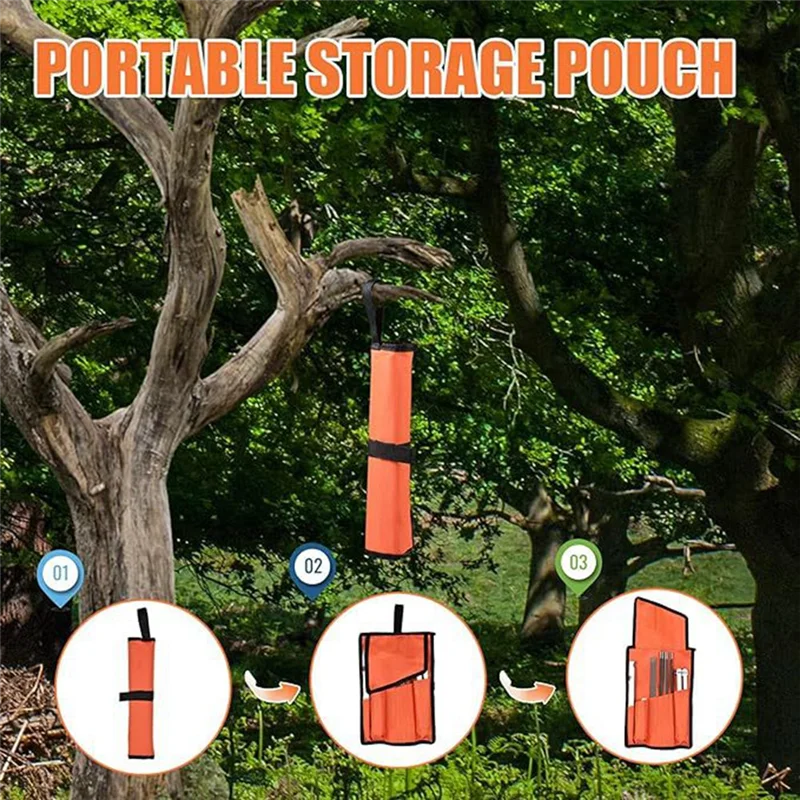 BSEVB-14 Pack Chainsaw File Kit, Chainsaw Sharpener With Stump Vise Round Files, Complete Chain Sharpening Tool Set