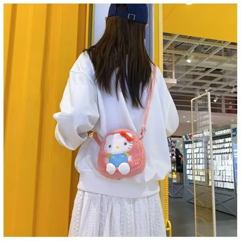 Hello Kitty Anime Kawaii Sanrio Ins Storage Toy Handbag Cute Y2k Cartoon Cinnamoroll Kuromi Shoulder Bag Gifts for Kids