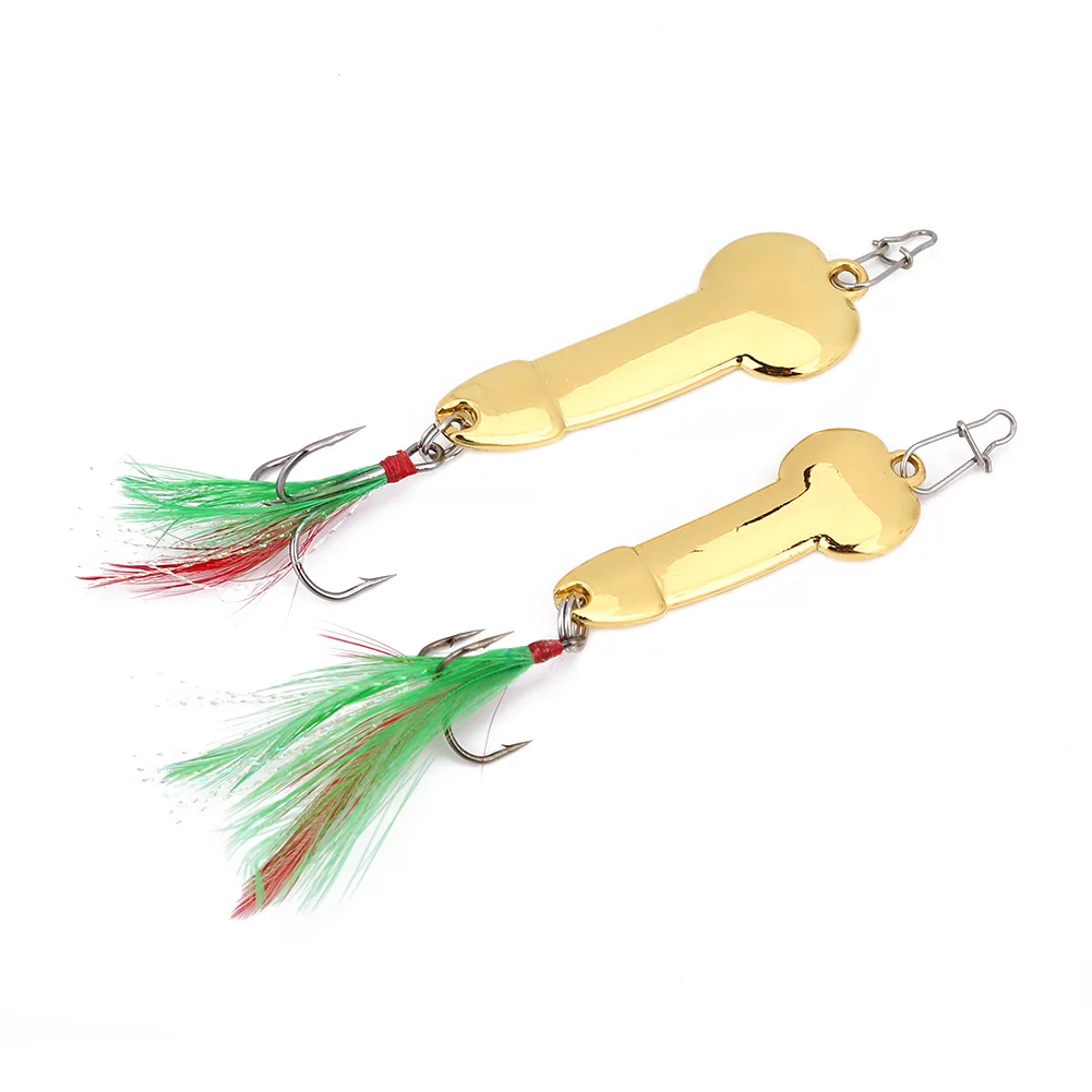 2PCS Fishing Vibration Lures Vibration Metal Fishing Bait Set Hard Fishing Lures Kit with Hook Accessory