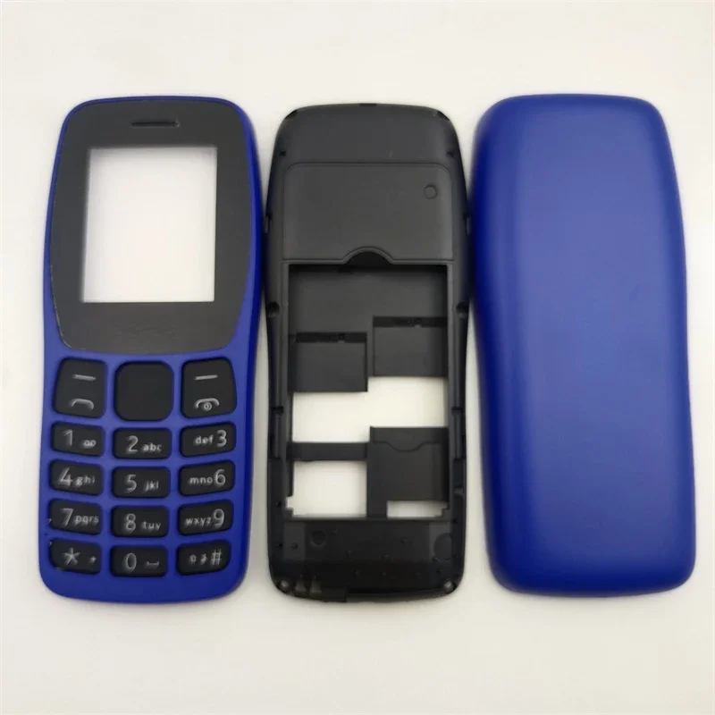 Full Complete Mobile Phone Housing Cover with English Keypad Replacement Parts for Nokia 105 2022