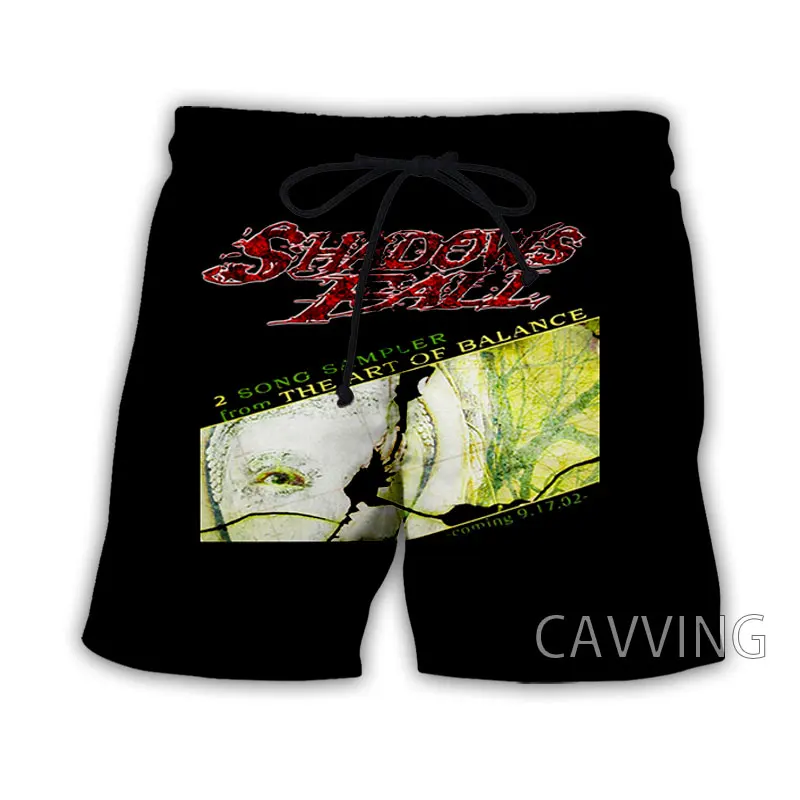 

New Fashion Women/Men's 3D Print Shadows Fall Band Summer Beach Shorts Streetwear Men Quick Dry Vacation Casual Shorts