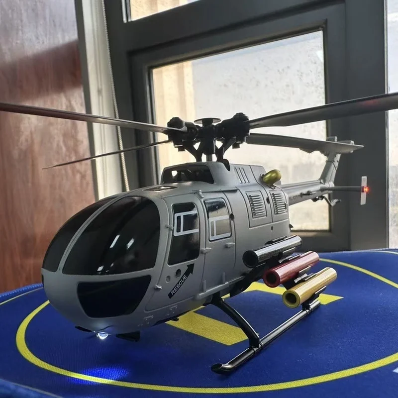 RC ERA C186S Afstandsbediening Helikopter Zes-Pass Simulatie Borstelloos Vluchtmodel BO105 Optische Stroom Positionering Jongen Speelgoed Cadeau