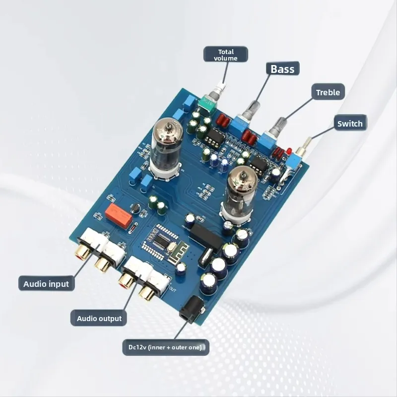 SOTAMIA Bluetooth 튜브 프리 앰프 Fever Hifi 6J5 Bile 진공 프리 앰프 NE5532 프리 앰프 톤 볼륨 조절 DIY DAC 앰프