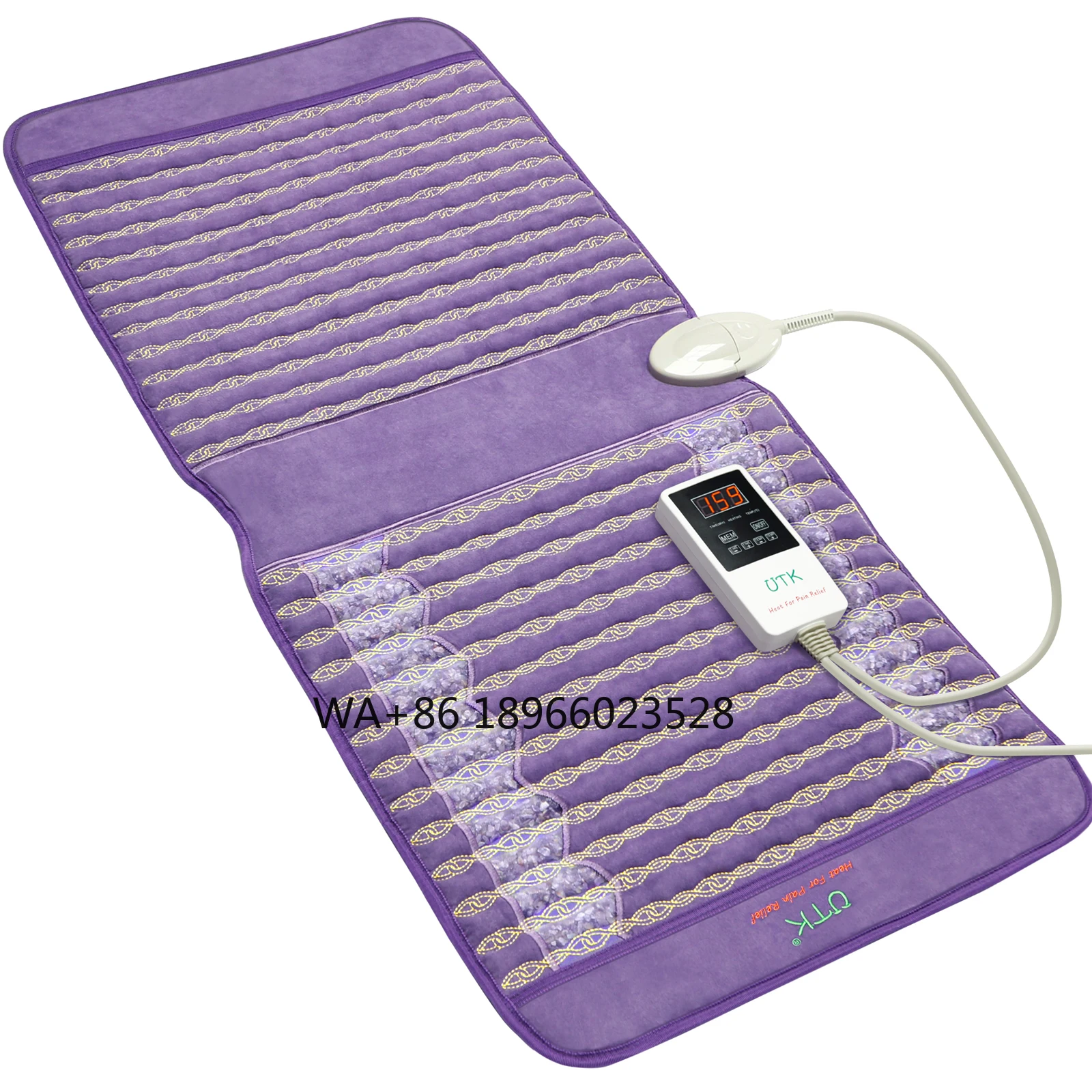 Healing Stone Seat Pad For Office Chair Relieve physical pain Custom Safe Electric Heated Chair Pad Amethyst