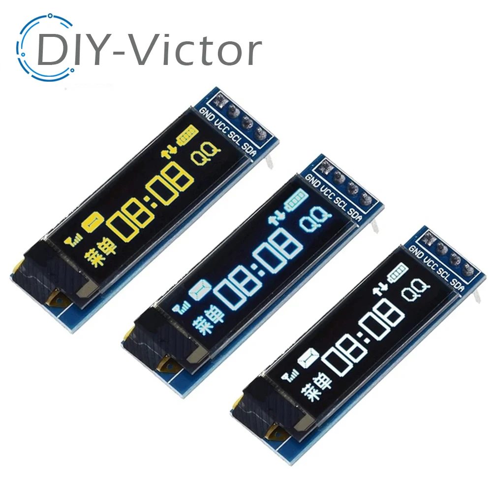 

0.91 Inch OLED Module 0.91" White Blue 128X32 LCD LED Display DIY Module 0.91" IIC Communicate for Arduino