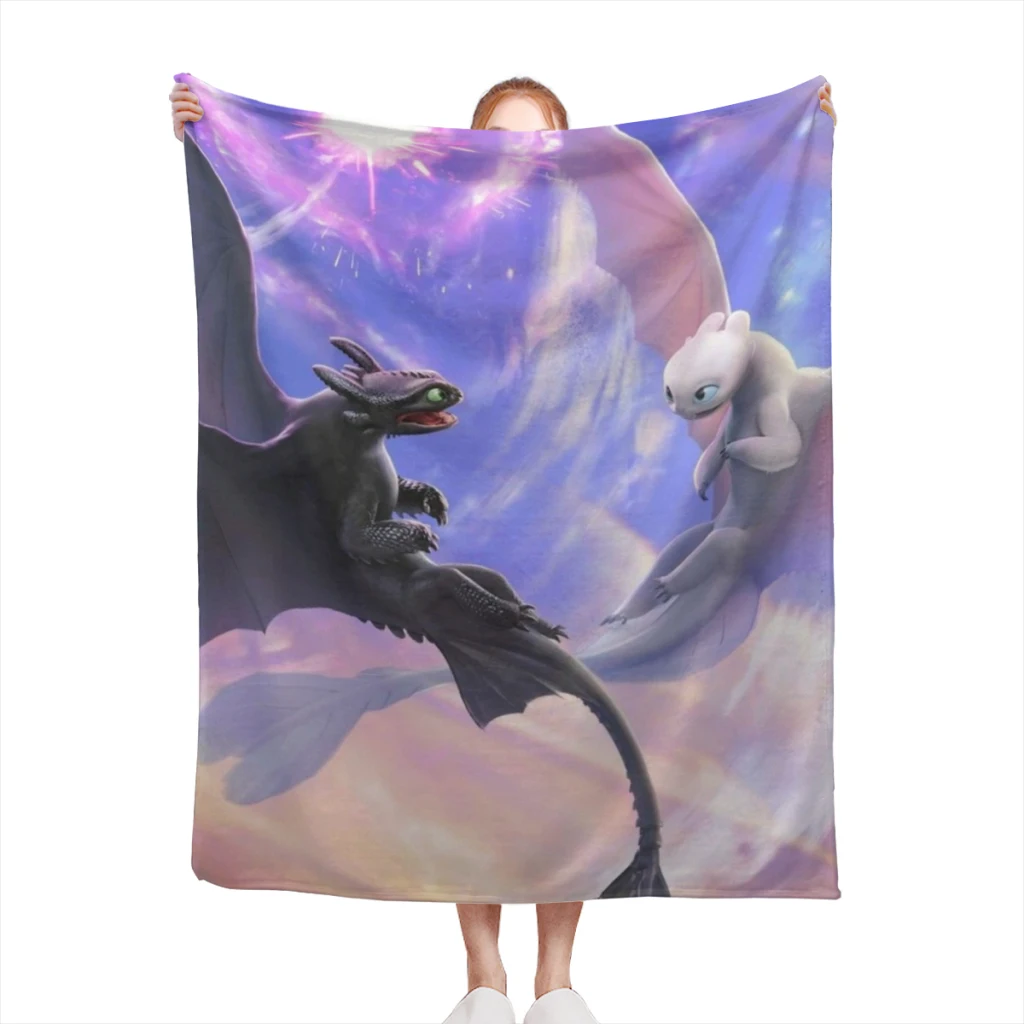 

How To Train Your Dragon Blanket Sofa Bedroom Bed Home Office Nap Blanket Car Travel Picnic Blankets Gift