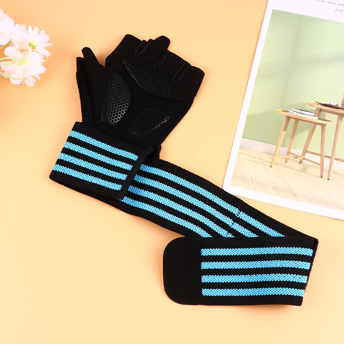 

1 Pair Outdoor Strength Training Half Finger Gloves Wrist Support Palm Protection Breathable Anti Slip Fitness Gym Weightlifting