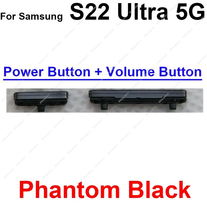 For Samsung Galaxy S22 S901B S22 Plus S906B S22 Ultra S908B 5G Side Volume Power Buttons On Off Power Volume Keys  Repair Parts