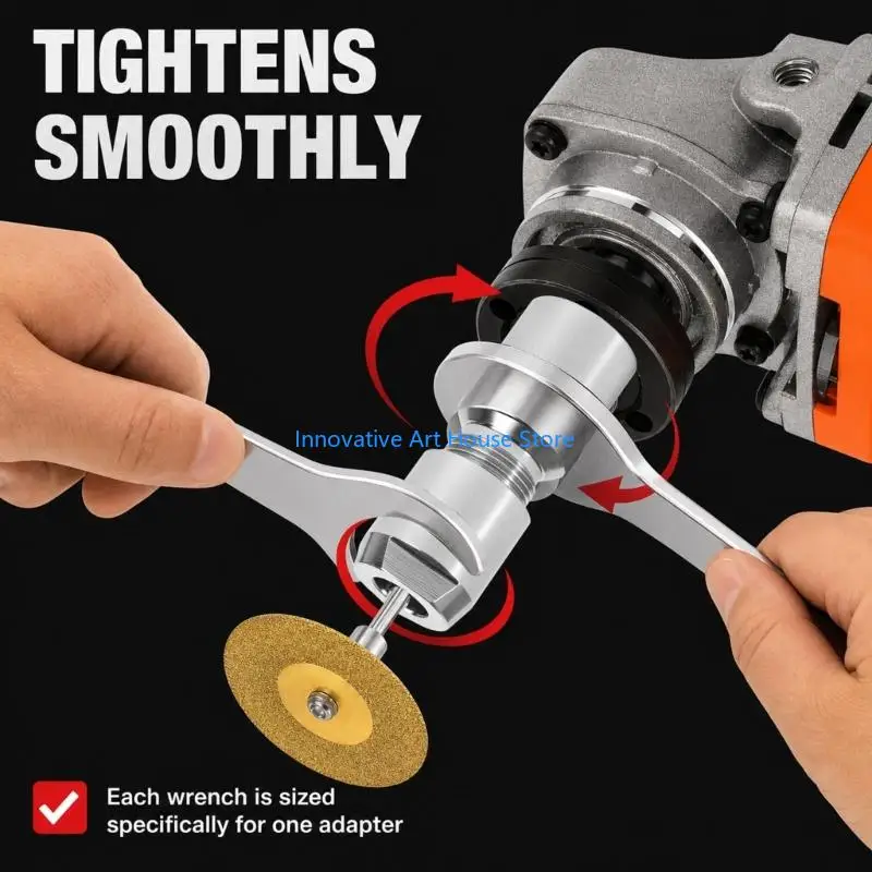 E1PC Grinder Spindles Adapter with Collets and Wrenches for Deburring Work