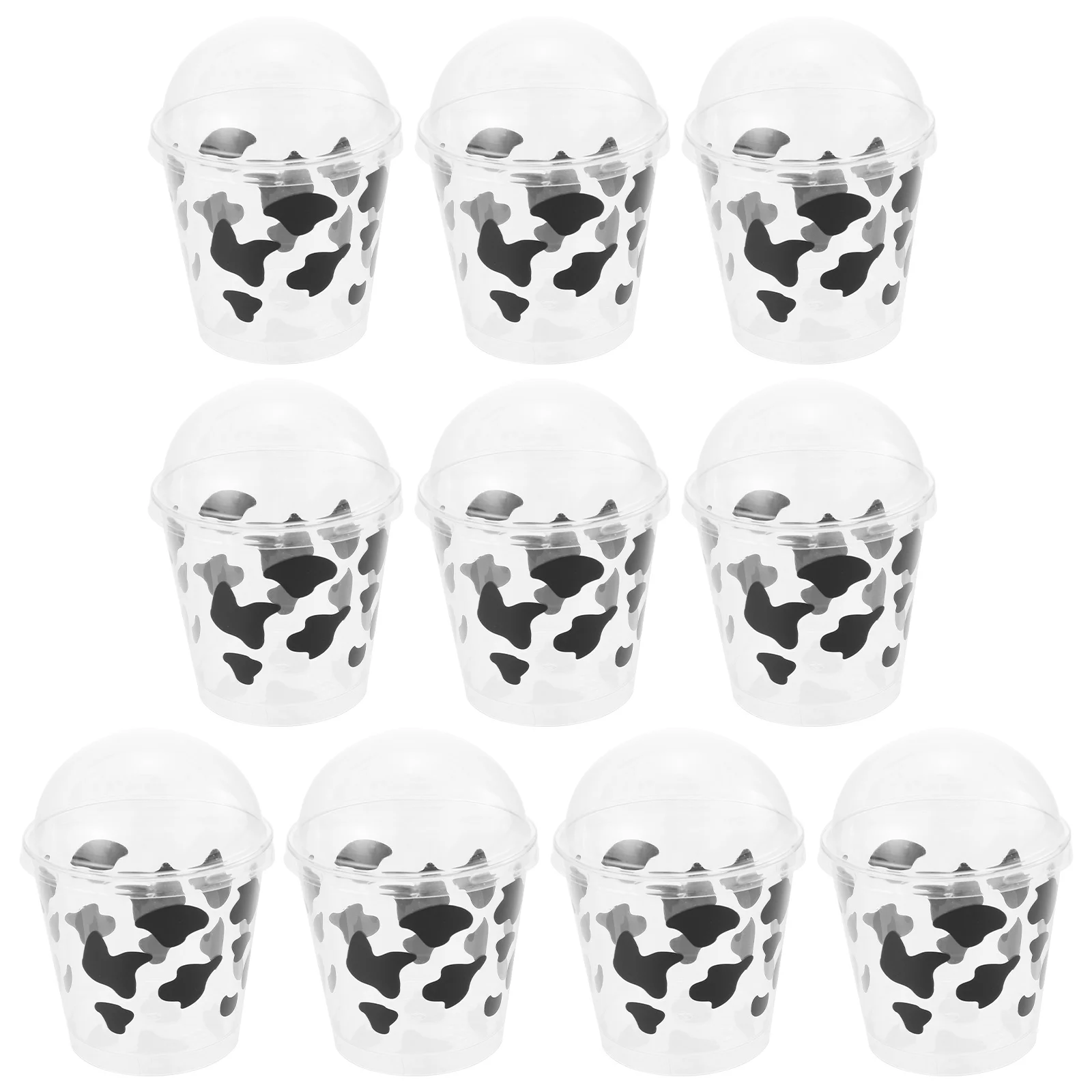 

25pcs Transparent Pudding Cups Disposable Dessert Holder For Tiramisu Cake Milkshake Smoothie Packaging Cold Drink Supplies