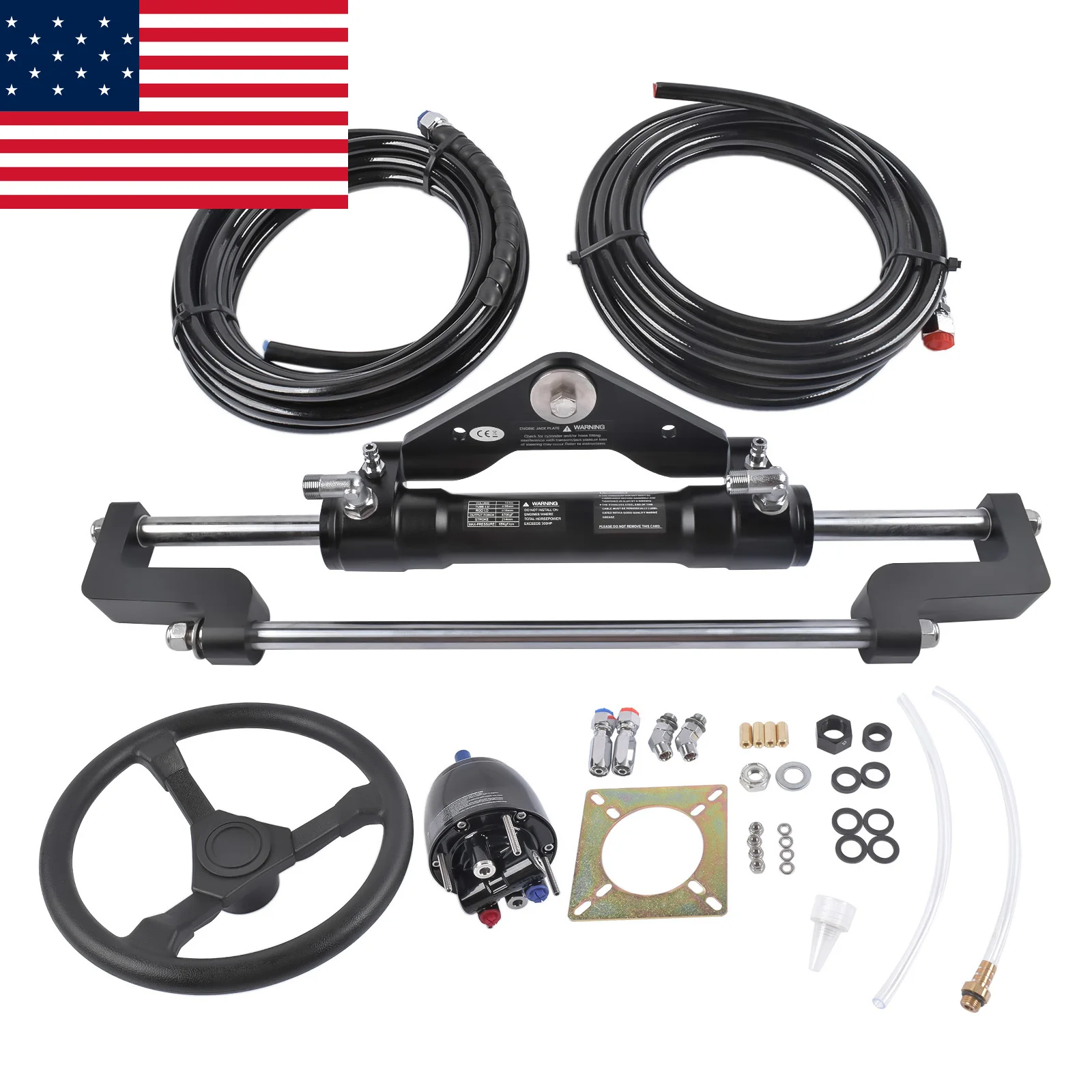 

AP03 Hydraulic Outboard Boat Steering Kit HO5118 with 18FT Hoses 6.9 Mpa/1000psi