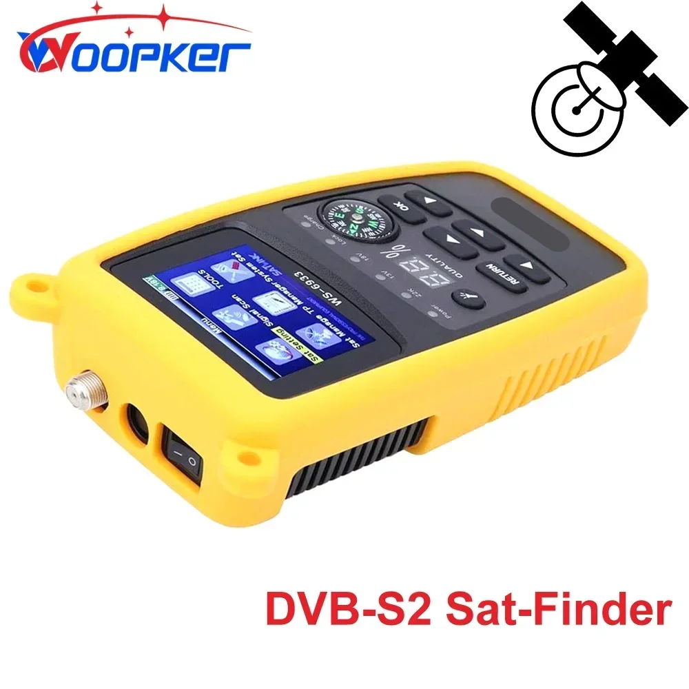 Woopker WS 6933 Digital HD Satelliten Satellite Finder DVB S2 /S FTA C&KU Sat-Finder with Compass Konwerter