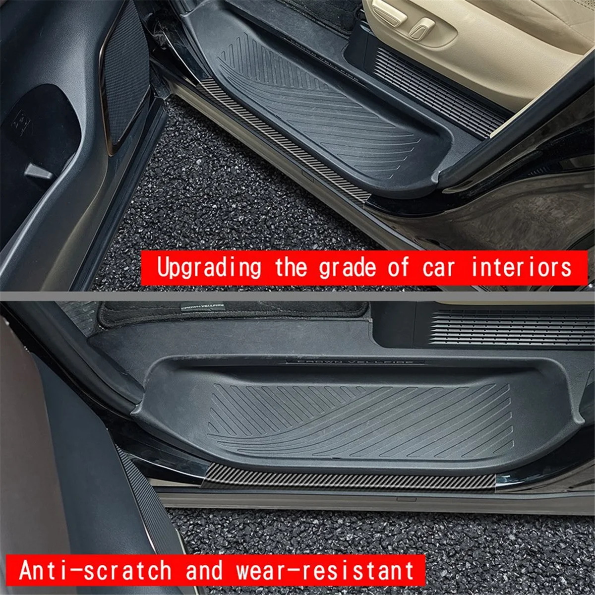 

Car Leather Lower Sill Strips Trim Sticker for Toyota ALPHARD/VELLFIRE 40 Series 2023+ Sill Strip Car Door Guard Strips
