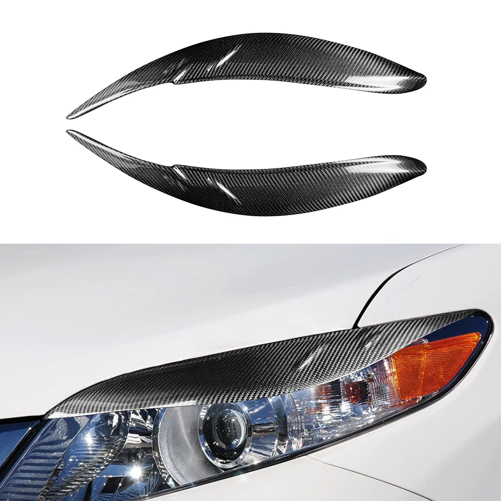 1 pair Carbon Fiber Car Headlights Eyebrow Eyelids Trim Cover For Toyota Sienna LE SE 2011 2012 2013 2014 2015 2016 2017