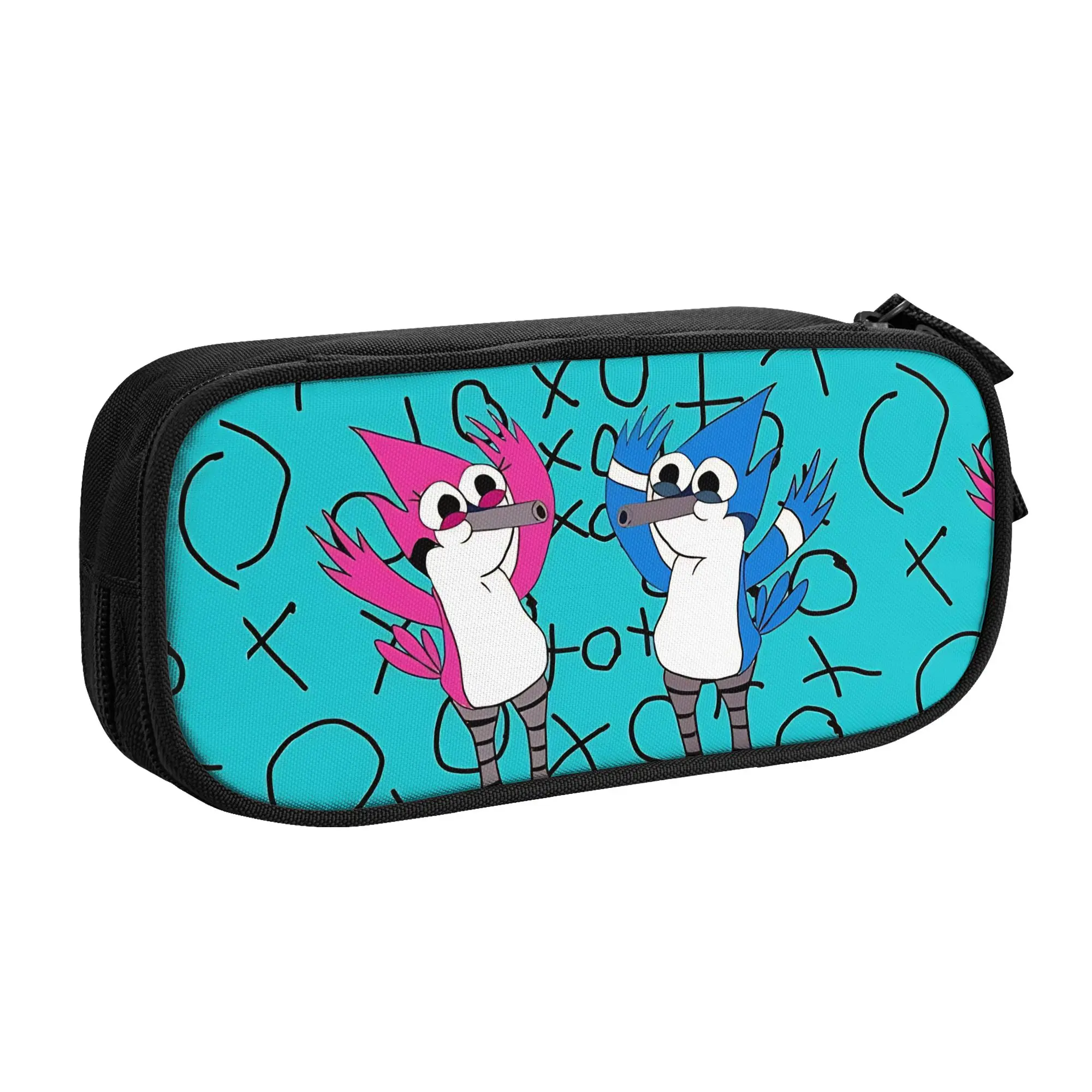 1 piece Lightweight cute bird couple Pencil Case Student Pen Bag R-Regular show School Pencil Pouch
