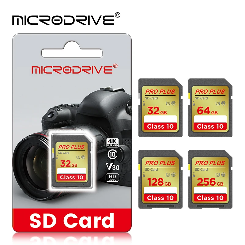 A2 Extreme Standard SD Card 16 ГБ 32 ГБ 64 ГБ 128 ГБ 256 ГБ Class 10/U1 SDHC/XC C10 Карта флэш-памяти обычного размера SD для камеры